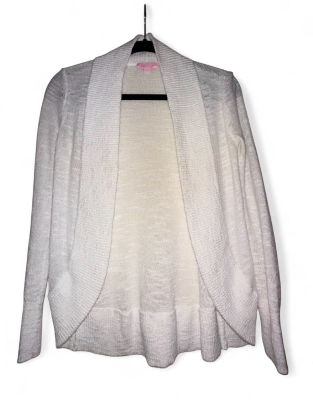 Lilly Pulitzer Amalie Open Front Cardigan Resort White XXS